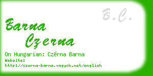 barna czerna business card
